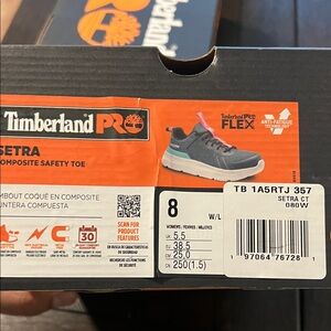 Timberland PRO womans Gray and Teal Sneakers wide fit